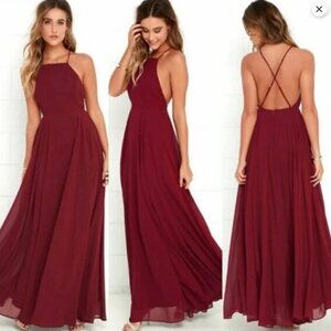 Lulu's Burgundy Wine Mythical Kind of Love Formal Dress